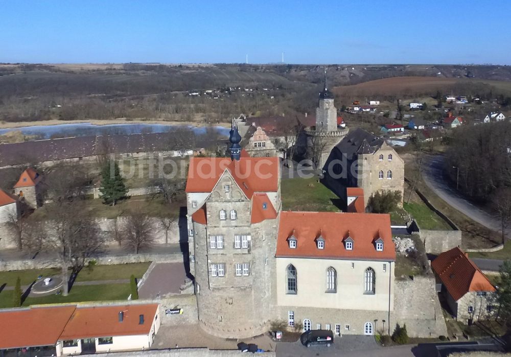 Seeburg von oben - Wasserschloß Schloss am Vietzbach in Seeburg im Bundesland Sachsen-Anhalt, Deutschland