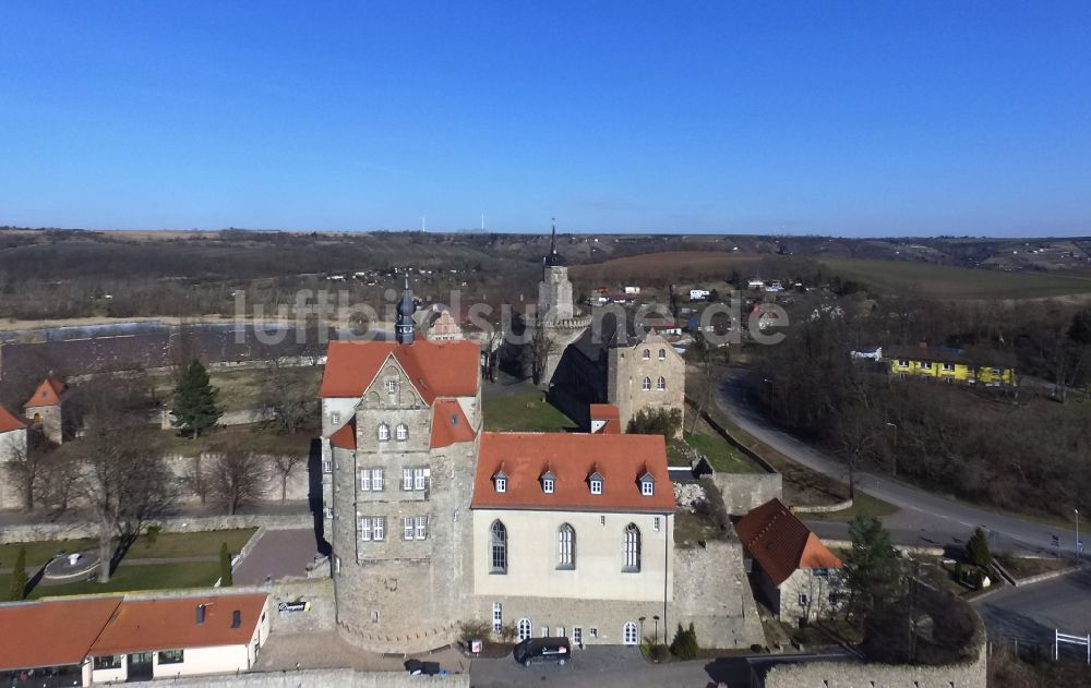 Seeburg von oben - Wasserschloß Schloss am Vietzbach in Seeburg im Bundesland Sachsen-Anhalt, Deutschland