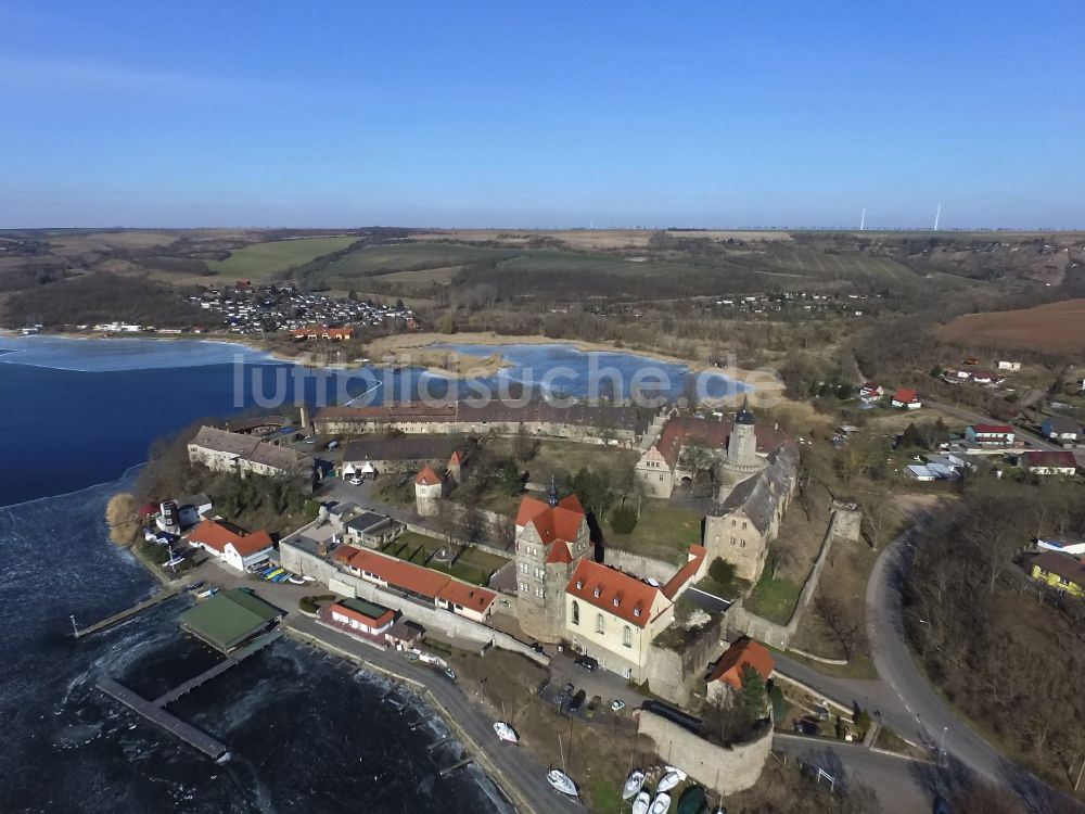 Seeburg von oben - Wasserschloß Schloss am Vietzbach in Seeburg im Bundesland Sachsen-Anhalt, Deutschland