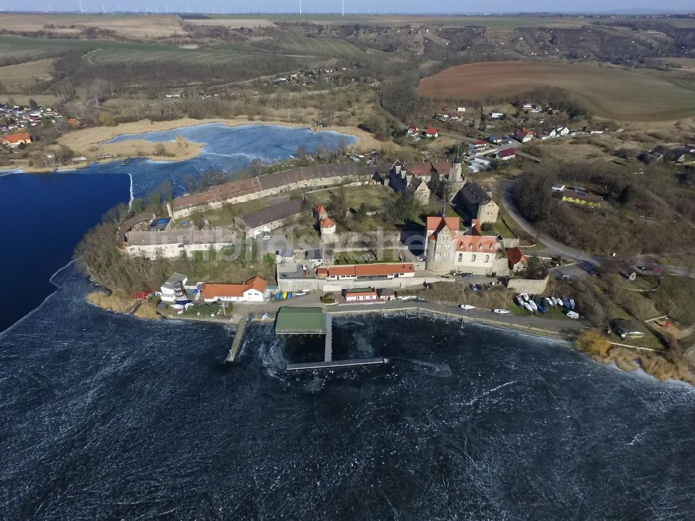 Luftbild Seeburg - Wasserschloß Schloss am Vietzbach in Seeburg im Bundesland Sachsen-Anhalt, Deutschland