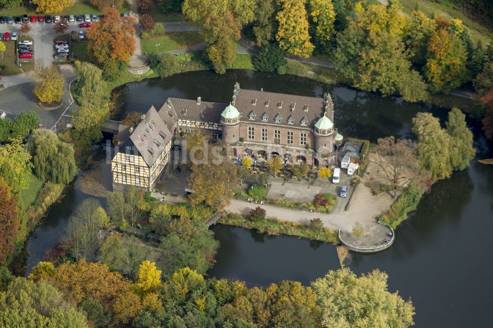 Gladbeck von oben - Wasserschloß Schloss Wittringen in Gladbeck im Bundesland Nordrhein-Westfalen NRW