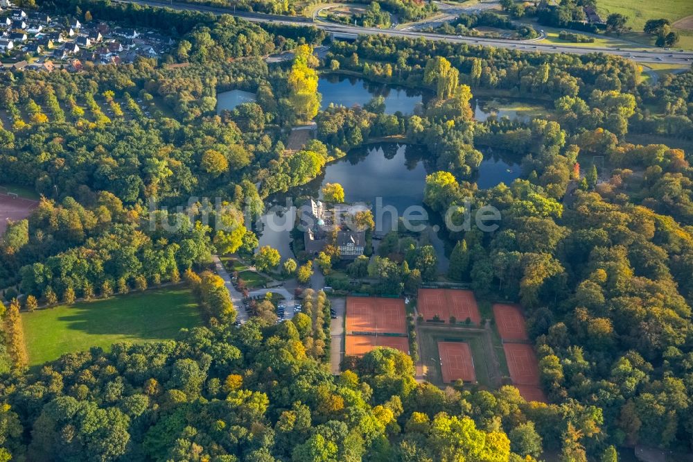 Luftaufnahme Gladbeck - Wasserschloß Schloss Wittringen in Gladbeck im Bundesland Nordrhein-Westfalen NRW