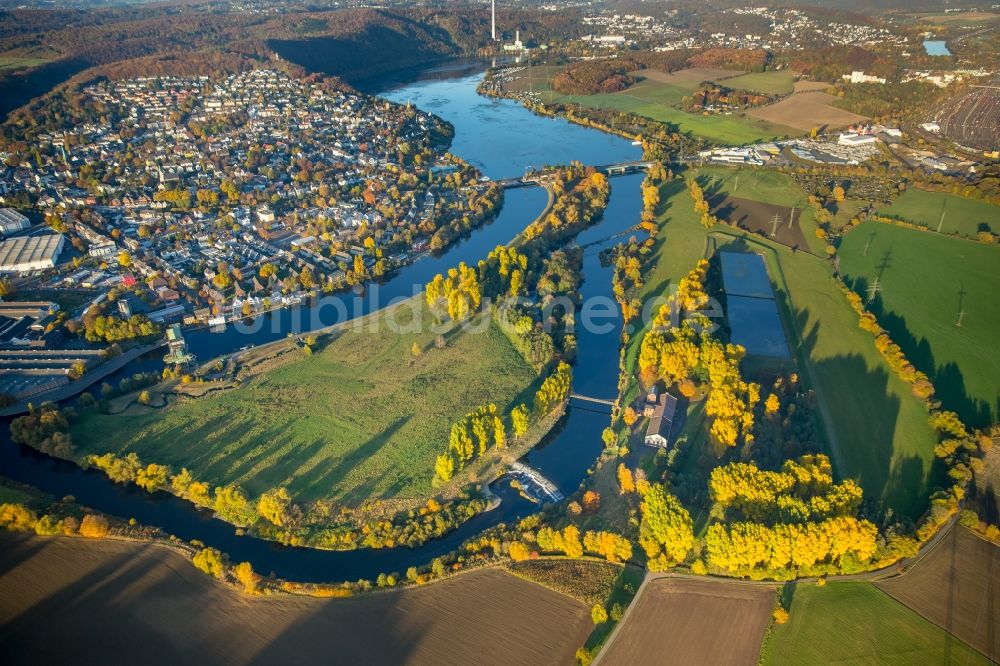 Wetter (Ruhr) von oben - Wasserschutzgebiet Volmarstein in Wetter (Ruhr) im Bundesland Nordrhein-Westfalen