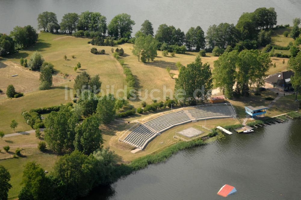 Feldberg von oben - Wasserski-Tribüne / water ski tribune in Feldberg