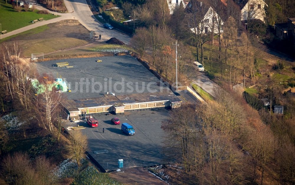 Witten aus der Vogelperspektive: Wasserspeicher Anlage in Witten im Bundesland Nordrhein-Westfalen