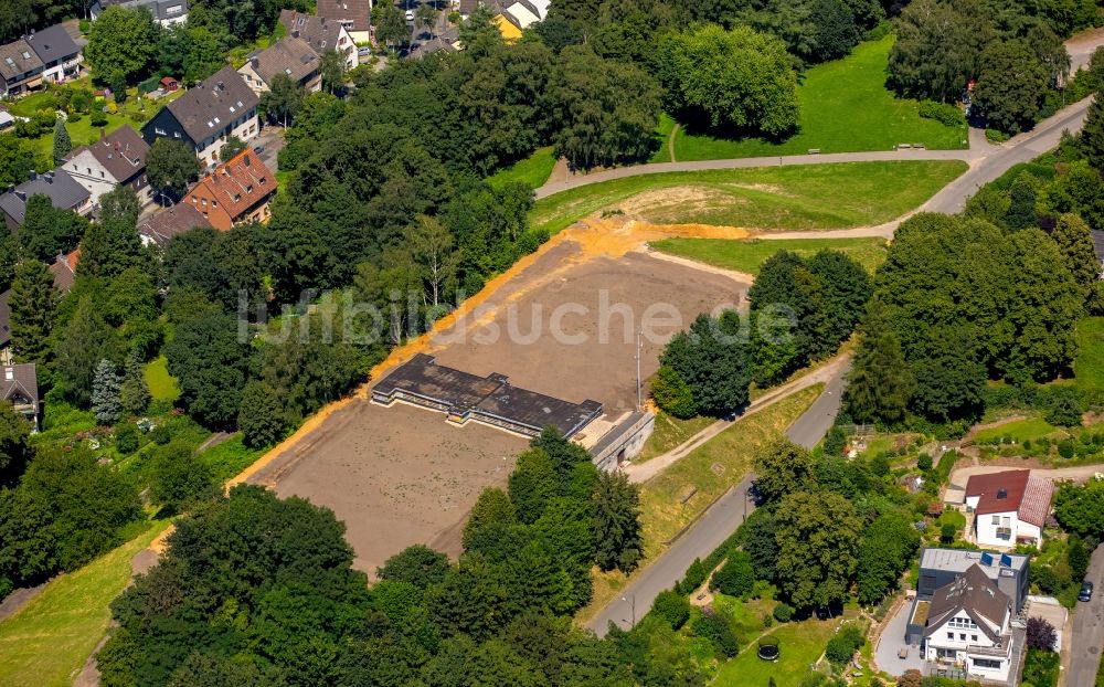 Witten von oben - Wasserspeicher Anlage in Witten im Bundesland Nordrhein-Westfalen