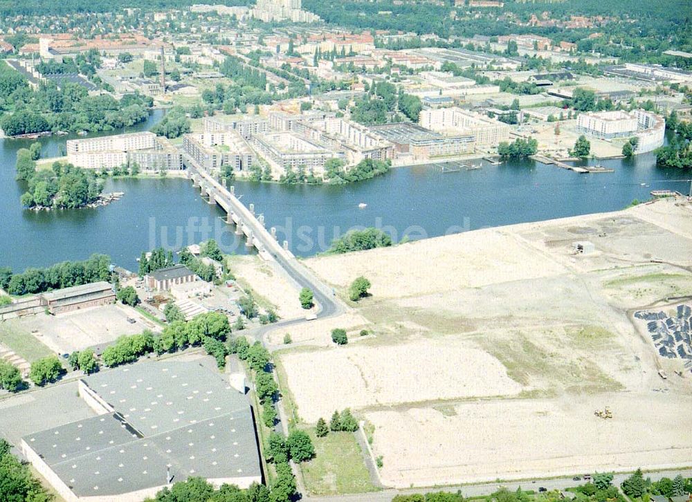 Luftaufnahme Berlin - Spandau - Wasserstadt Oberhavel in Berlin - Spandau.