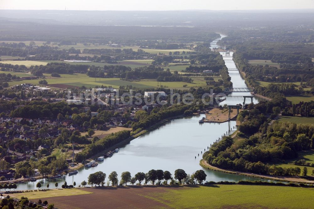 Datteln von oben - Wasserstraßenkreuz Datteln im Bundesland Nordrhein-Westfalen