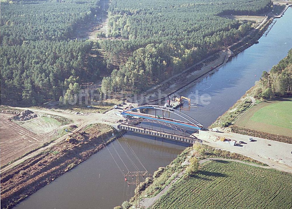 Luftbild Hohenwarthe / Sachsen Anhalt - Wasserstraßenkreuz Magdeburg Blick auf den Elbe-Havel-Kanal Das Wasserstraßen-Neubauamt Magdeburg Kleiner Werder 5c D-39114 Magdeburg Tel