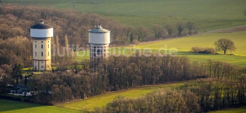 Hamm von oben - Wassertürme Hamm-Berge in Hamm im Bundesland Nordrhein-Westfalen