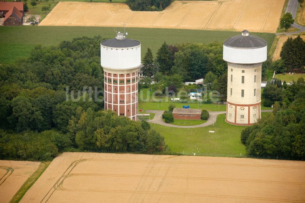 Luftbild Hamm OT Berge - Wassertürme am Hellweg in Hamm im Bundesland Nordrhein-Westfalen