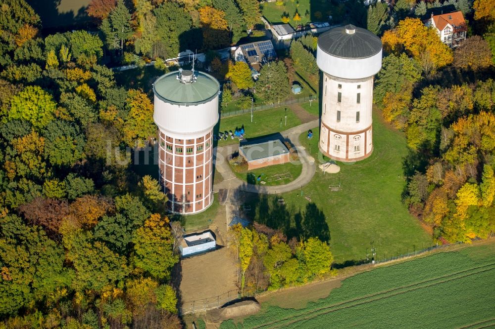 Luftbild Hamm - Wassertürme am Hellweg in Hamm im Bundesland Nordrhein-Westfalen