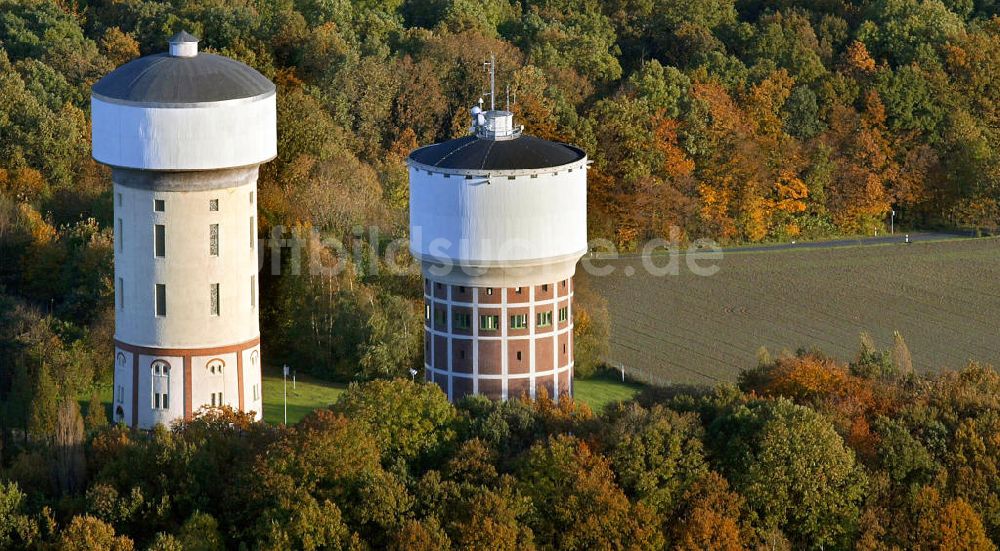 Luftbild Hamm - Wassertürme am Hellweg im Herbst