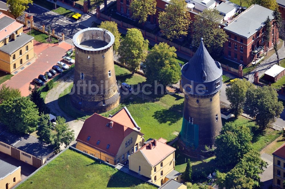 Luftaufnahme Leipzig - Wassertürme Leipzig-Möckern im Bundesland Sachsen