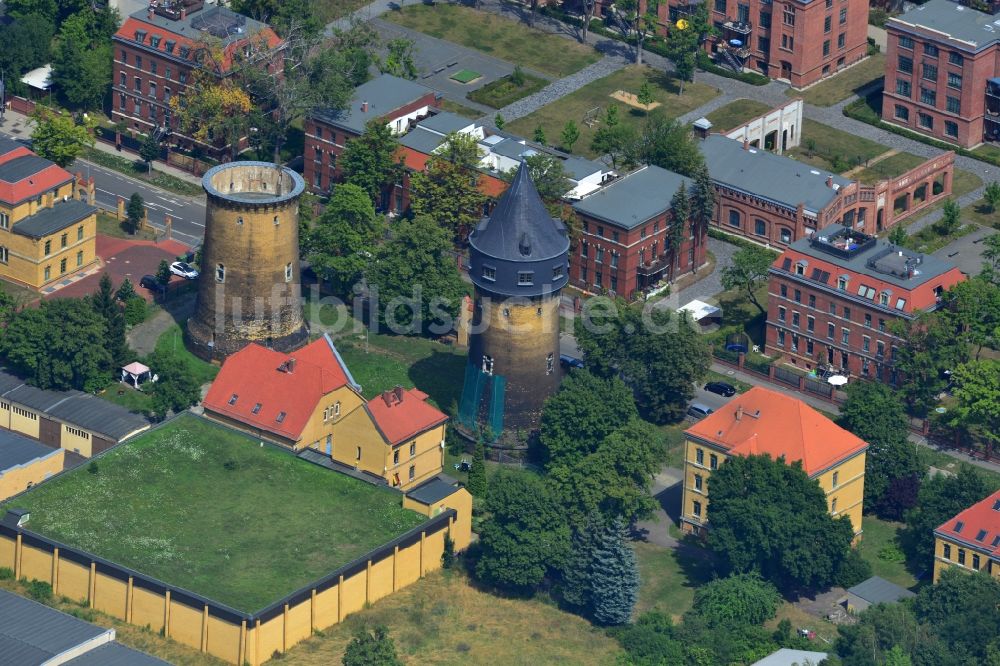 Leipzig von oben - Wassertürme Leipzig- Möckern im Bundesland Sachsen