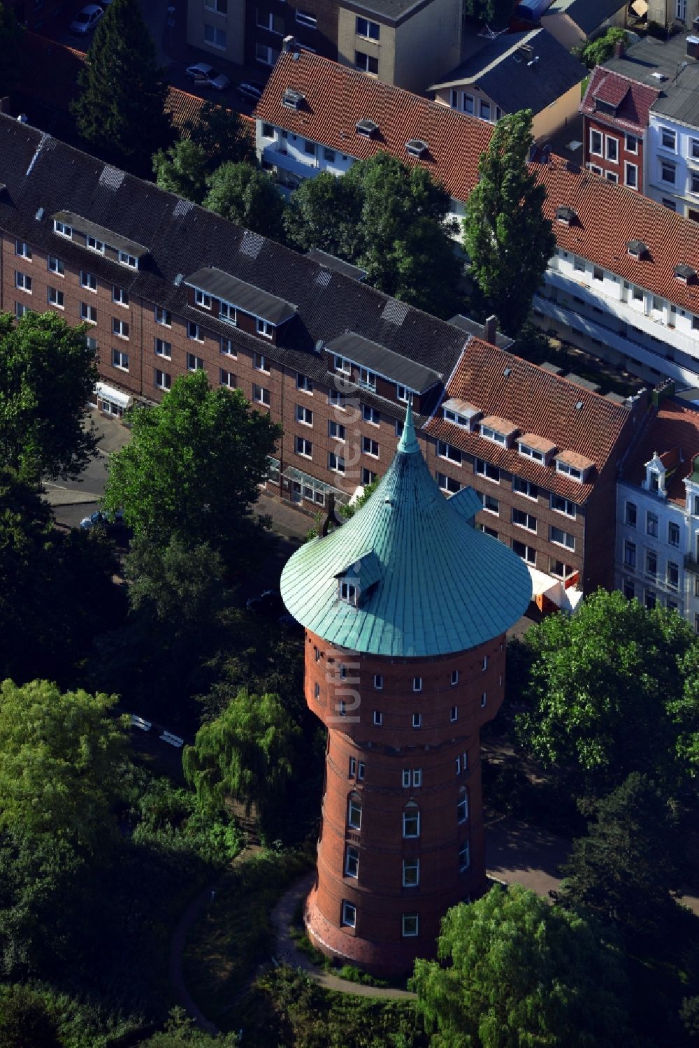 Luftbild Cuxhaven - Wasserturm von Cuxhaven im Bundesland Niedersachsen