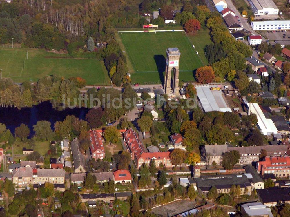 Eberswalde - Finow von oben - Wasserturm in Eberswalde - Finow