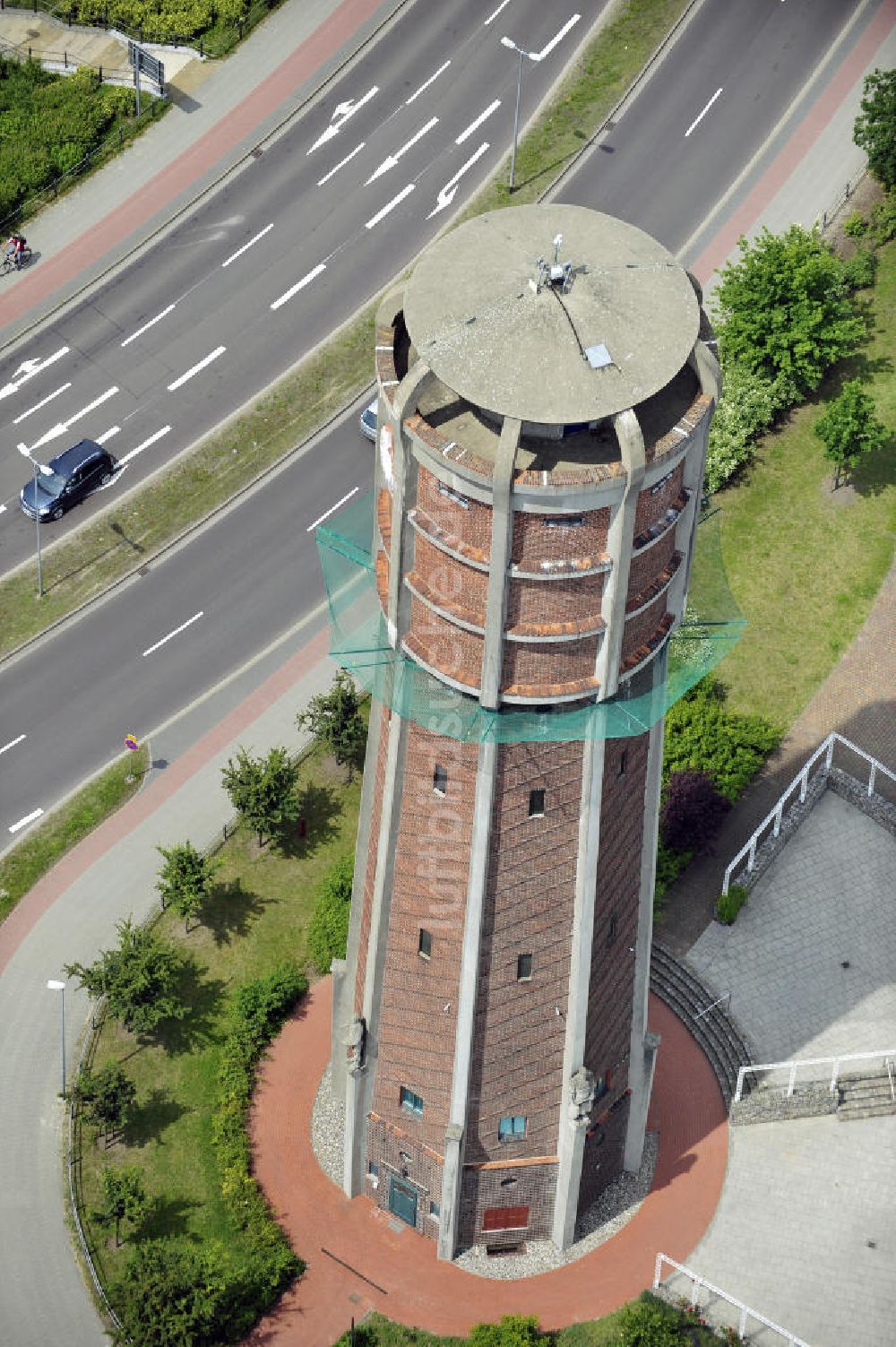 Luftaufnahme Genthin - Wasserturm in Genthin