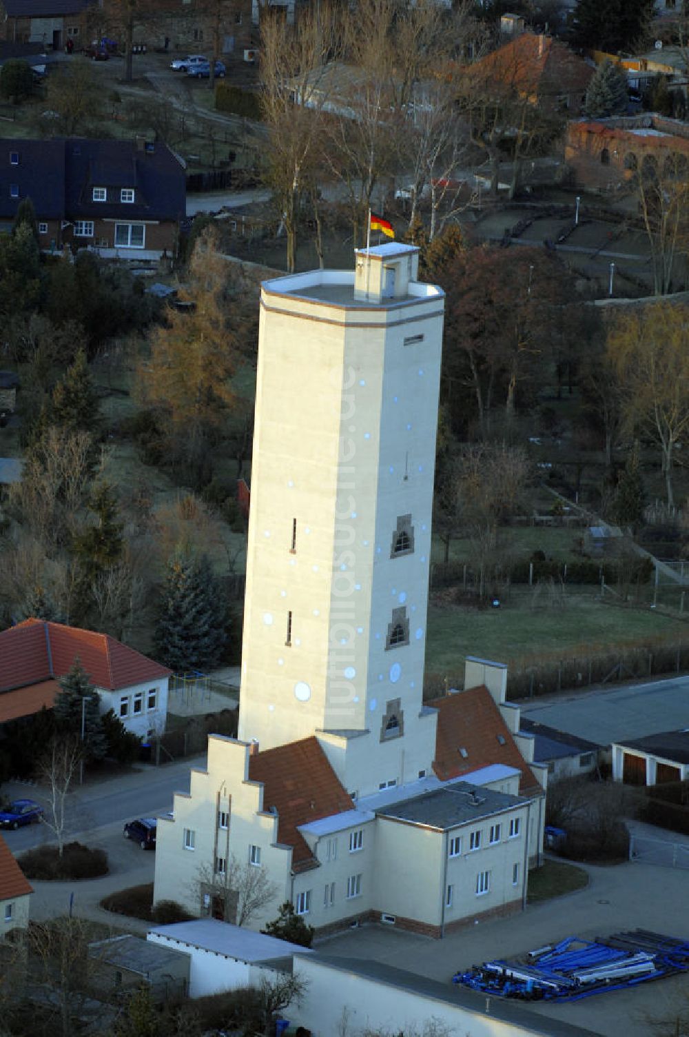 Gräfenhainichen von oben - Wasserturm von Gräfenhainichen