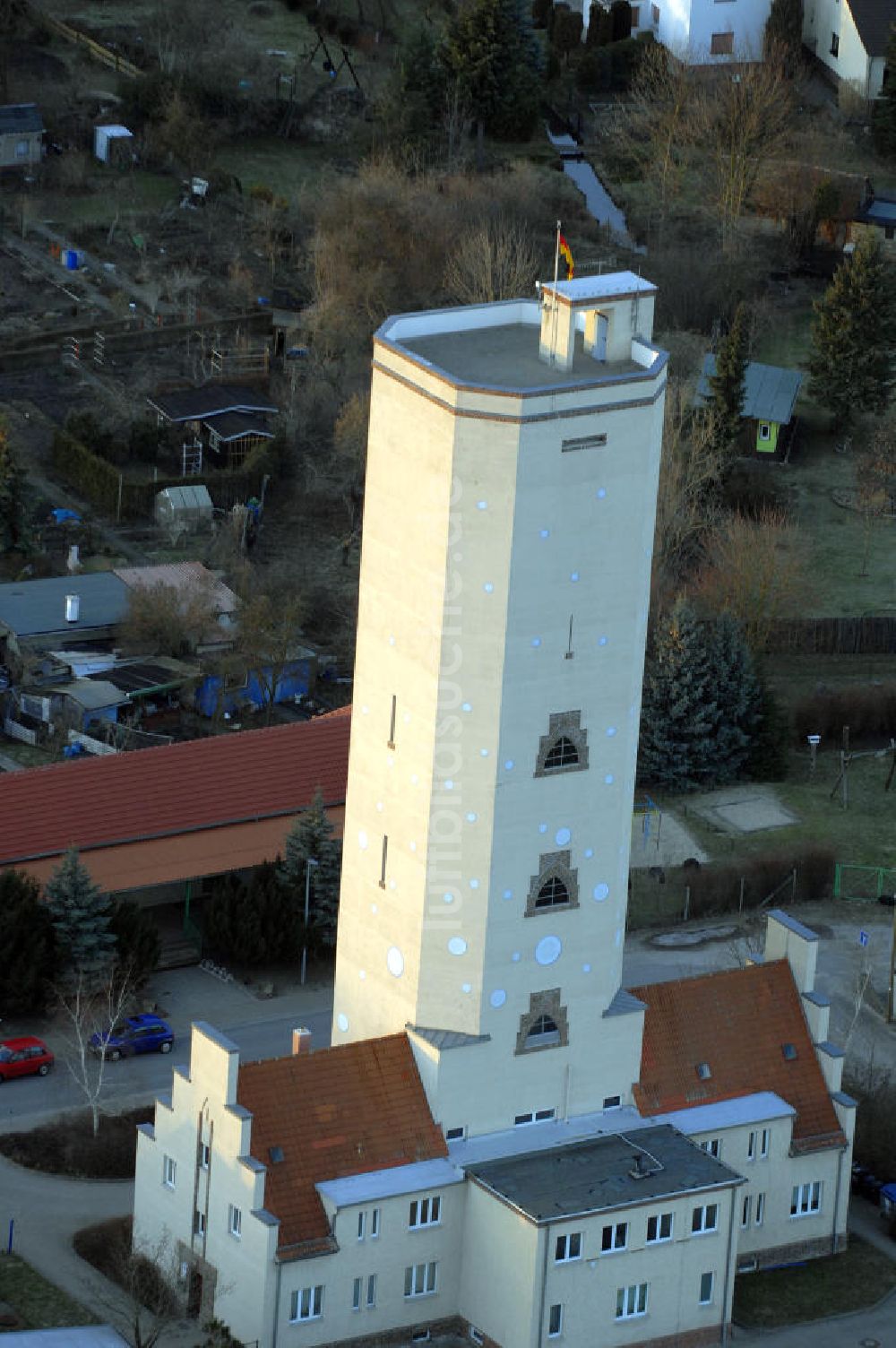 Gräfenhainichen aus der Vogelperspektive: Wasserturm von Gräfenhainichen