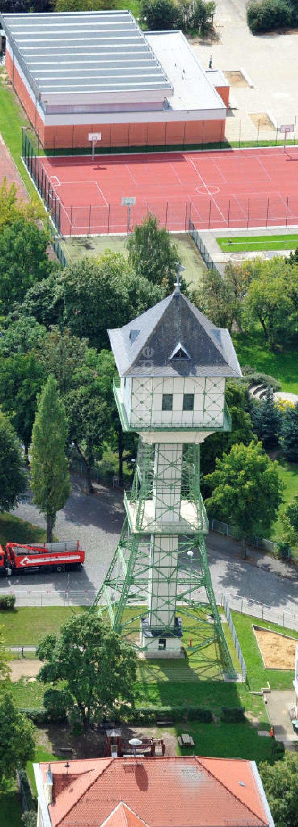 Luftbild Groitzsch - Wasserturm in Groitzsch