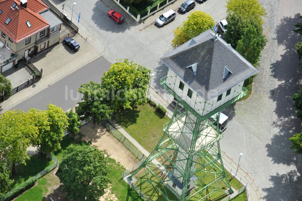 Groitzsch aus der Vogelperspektive: Wasserturm in Groitzsch