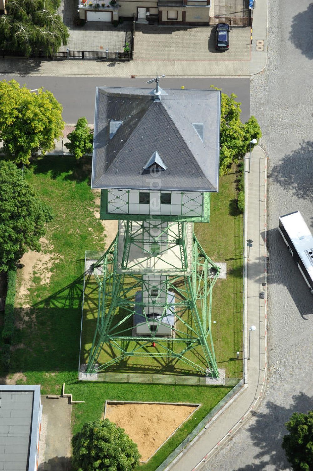 Groitzsch aus der Vogelperspektive: Wasserturm in Groitzsch