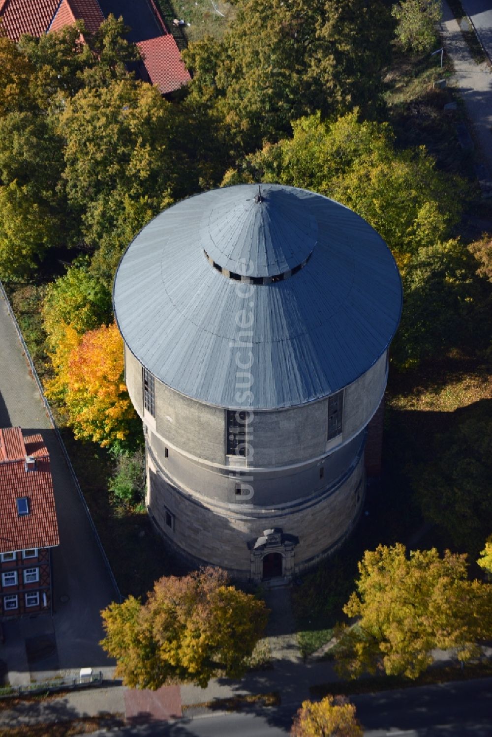 Halberstadt von oben - Wasserturm in Halberstadt im Bundesland Sachsen-Anhalt