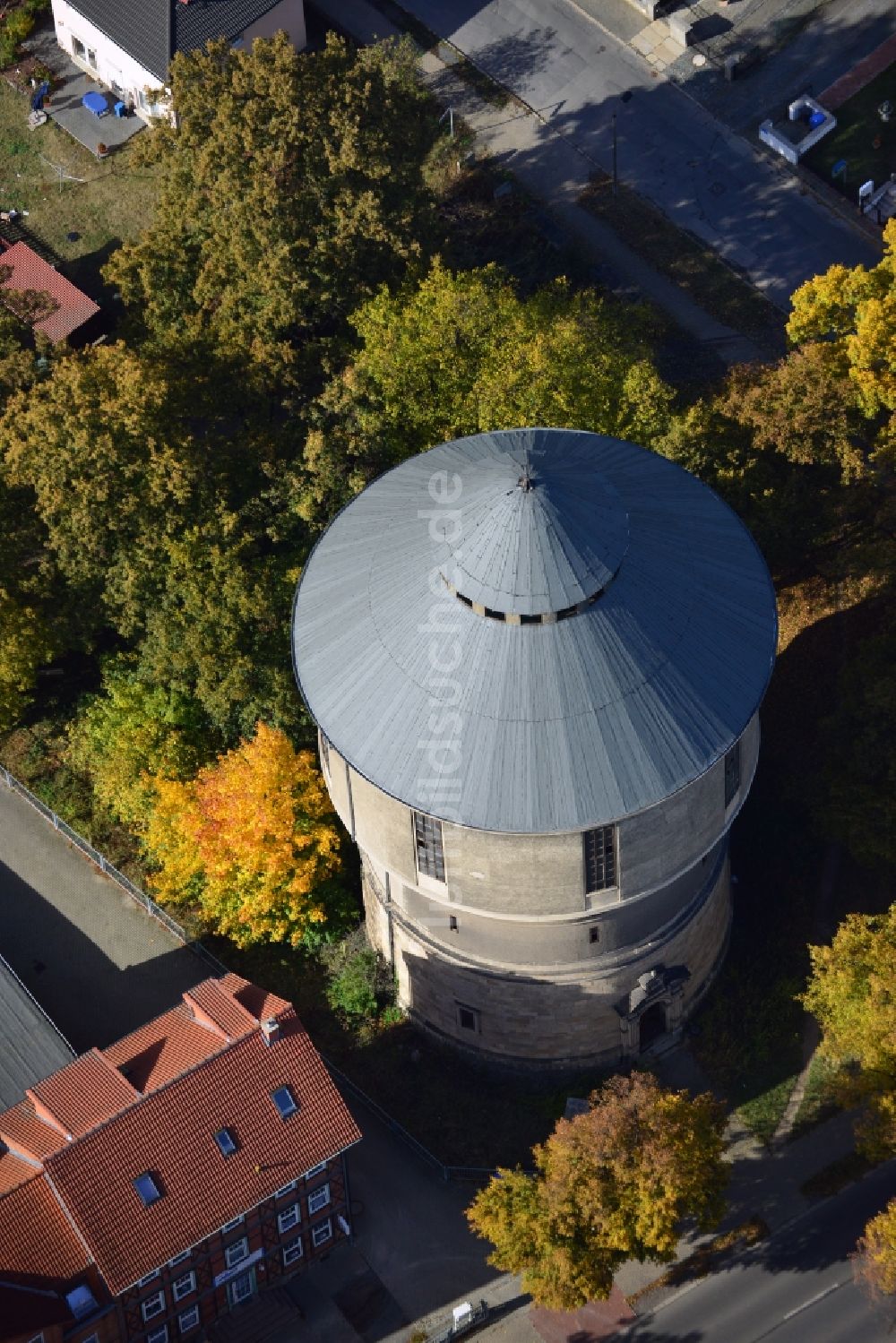 Halberstadt von oben - Wasserturm in Halberstadt im Bundesland Sachsen-Anhalt