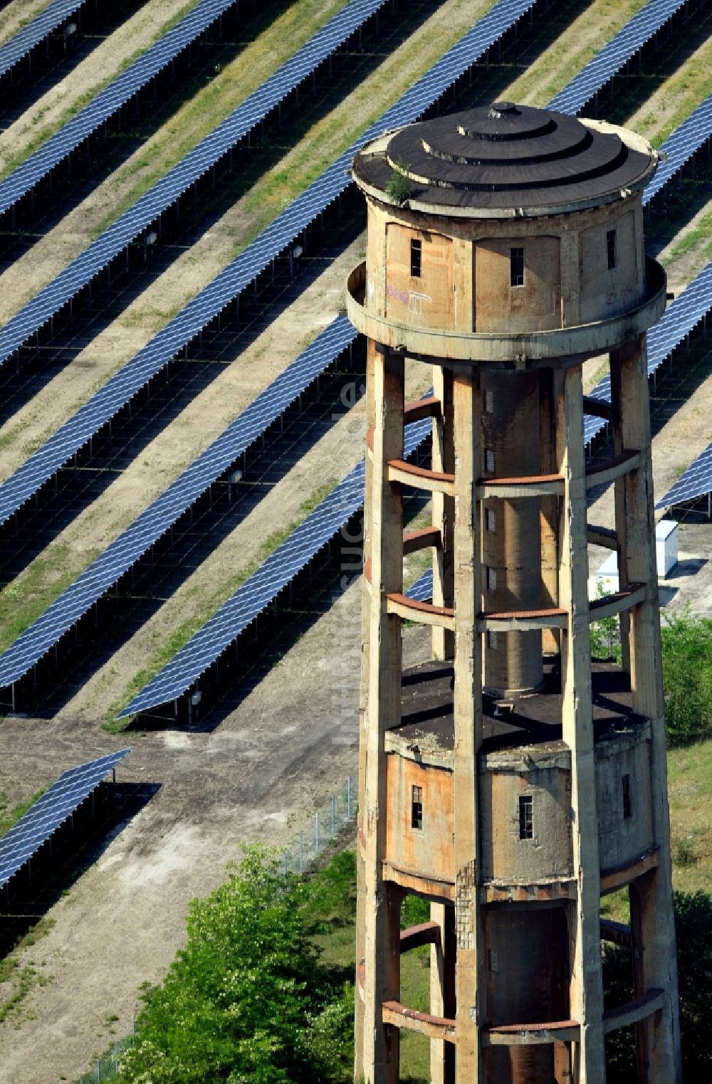 Luftbild Lauta - Wasserturm Lauta im Bundesland Sachsen