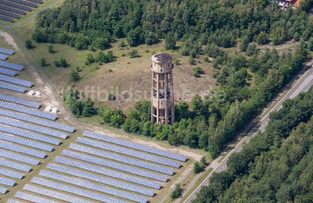 Lauta aus der Vogelperspektive: Wasserturm Lauta im Bundesland Sachsen