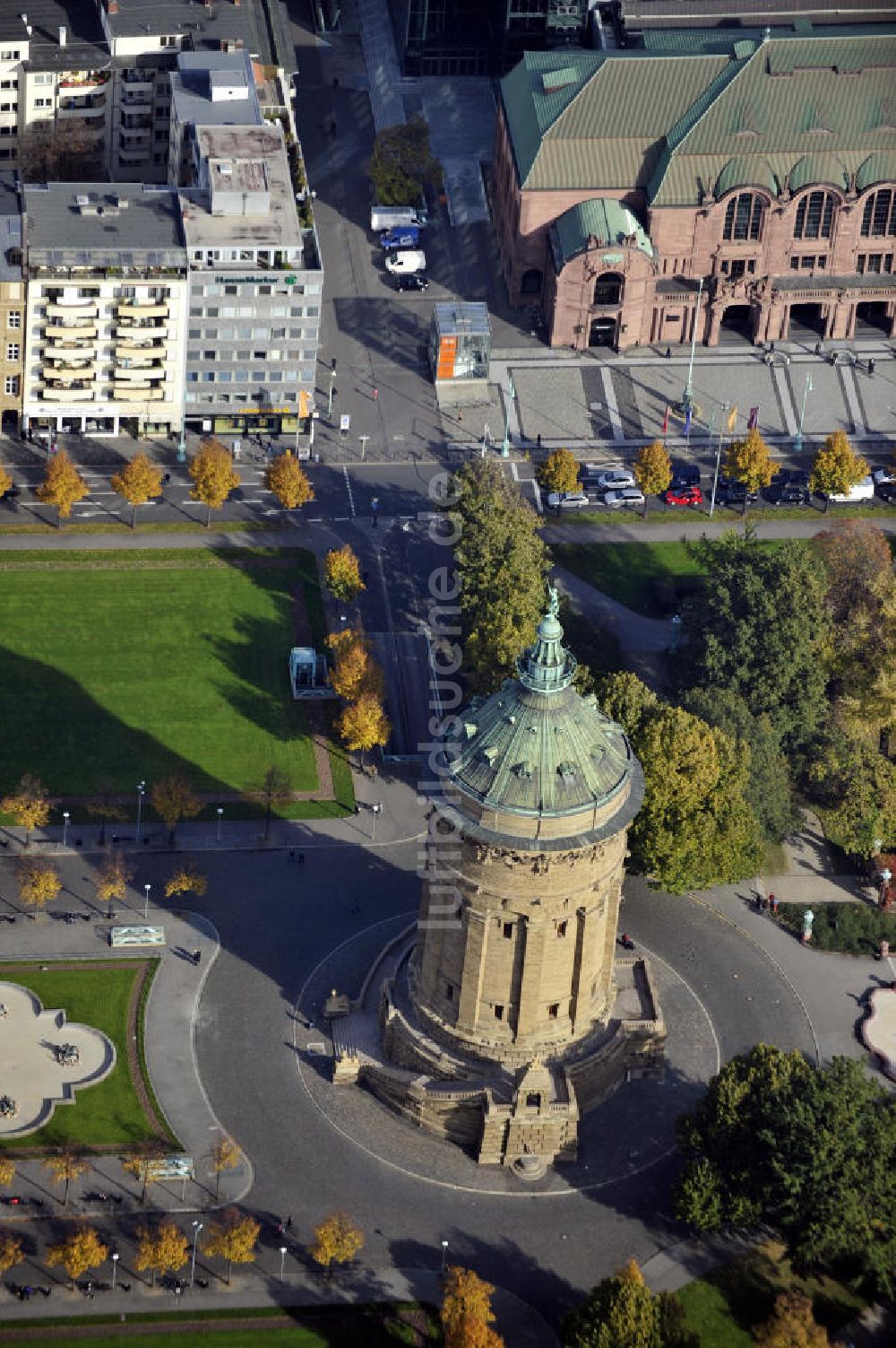 Luftbild Mannheim - Wasserturm Mannheim