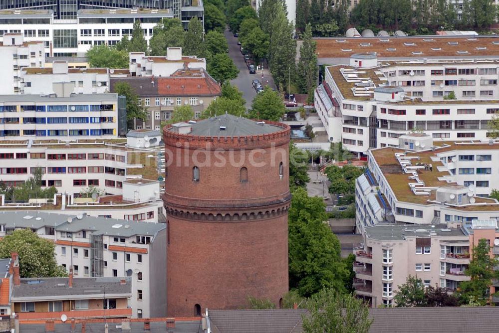 Luftaufnahme Berlin - Wasserturm in Neukölln