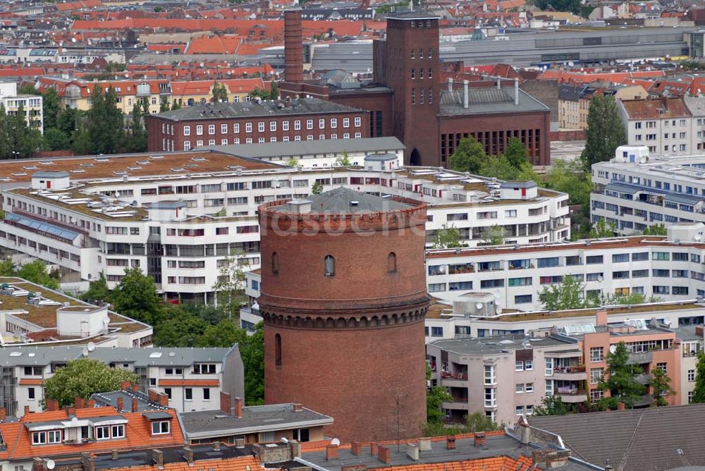 Berlin aus der Vogelperspektive: Wasserturm in Neukölln