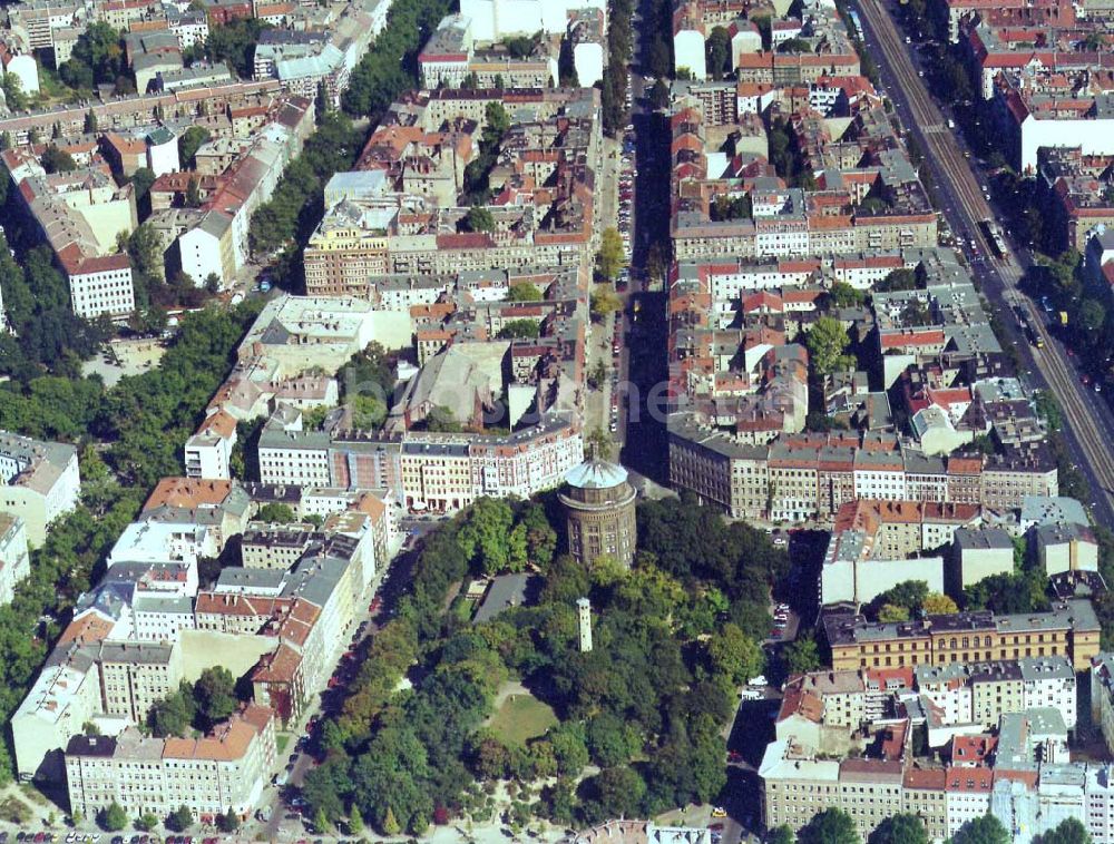 Berlin-Prenzlauer Berg von oben - Wasserturm am Prenzlauer Berg 25.09.1997