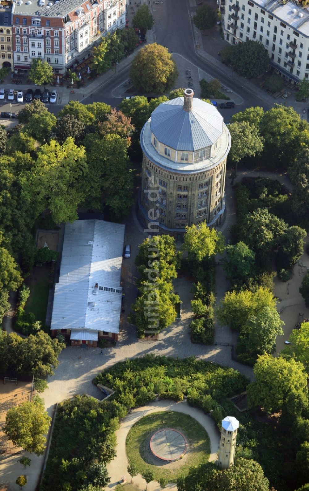 Luftbild Berlin OT Prenzlauer Berg - Wasserturm Prenzlauer Berg in Berlin