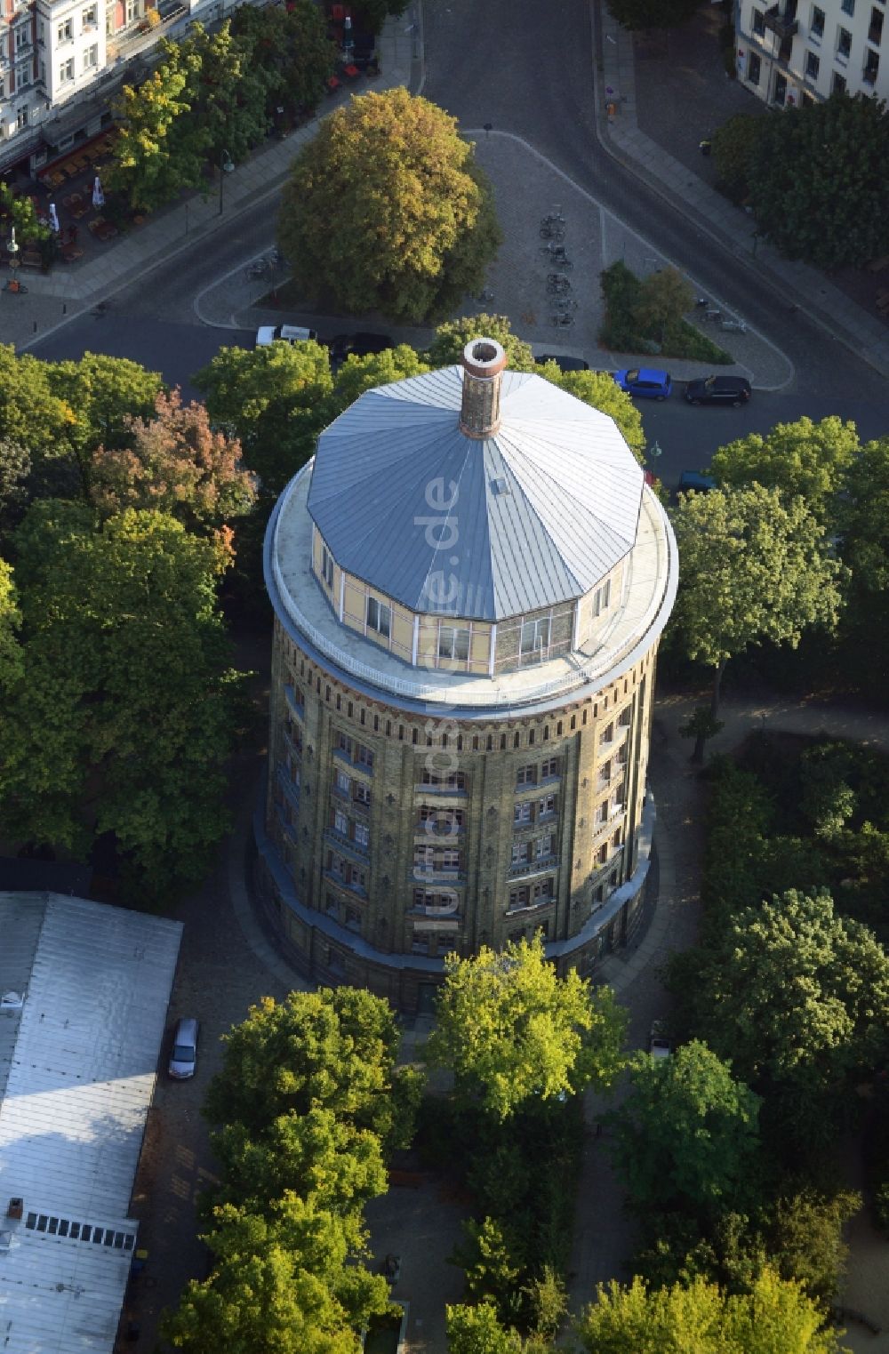 Luftaufnahme Berlin OT Prenzlauer Berg - Wasserturm Prenzlauer Berg in Berlin