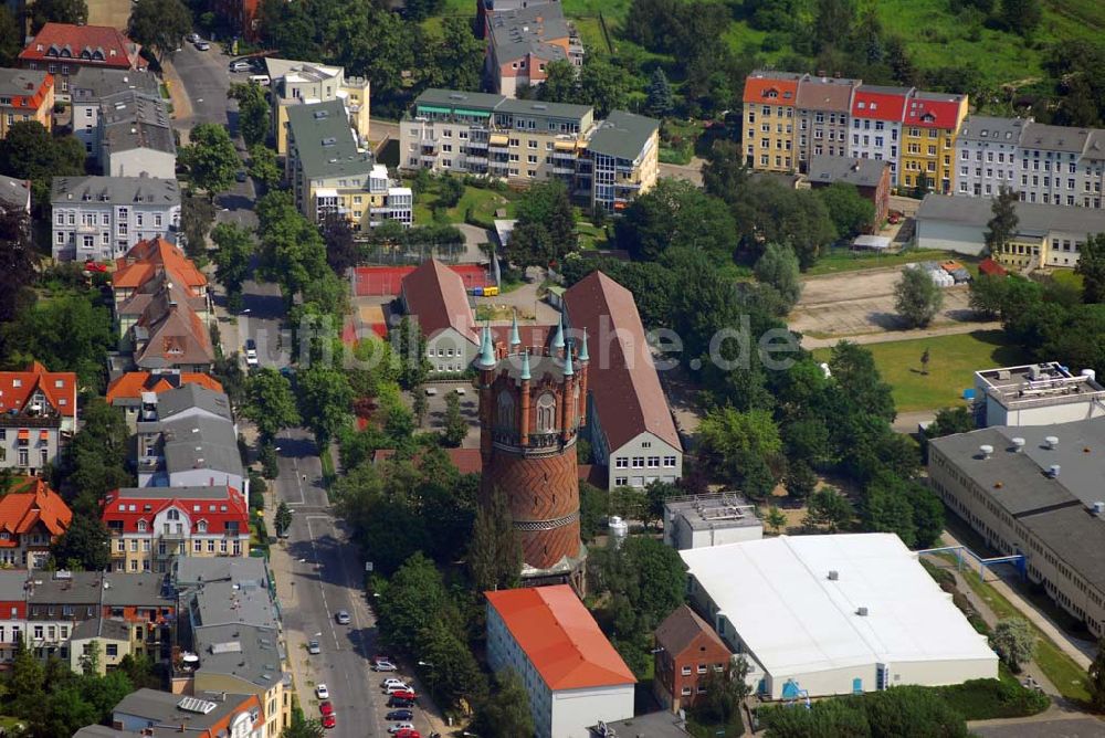 Rostock aus der Vogelperspektive: Wasserturm Rostock