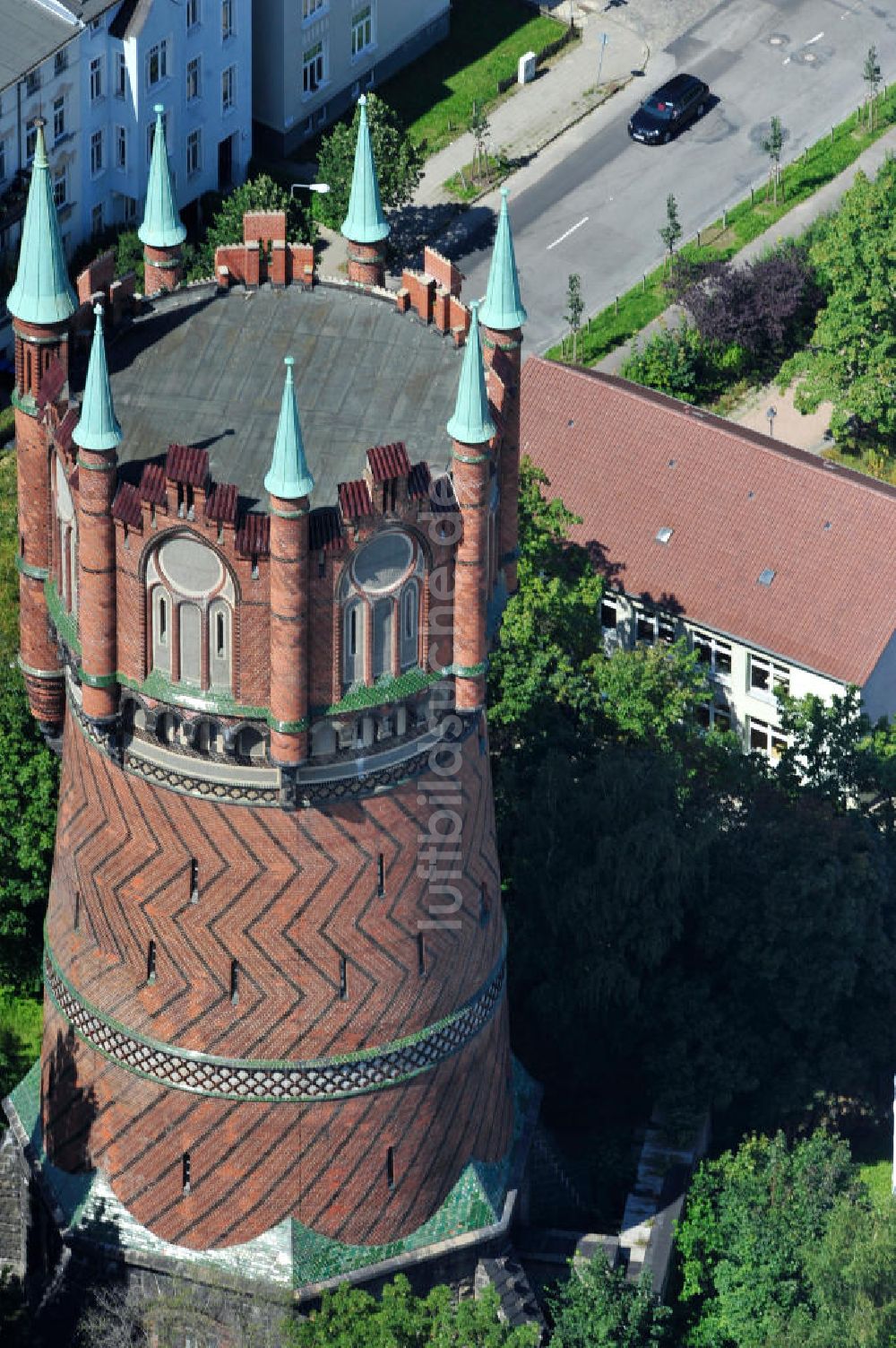 Rostock von oben - Wasserturm von Rostock / water tower of Rostock