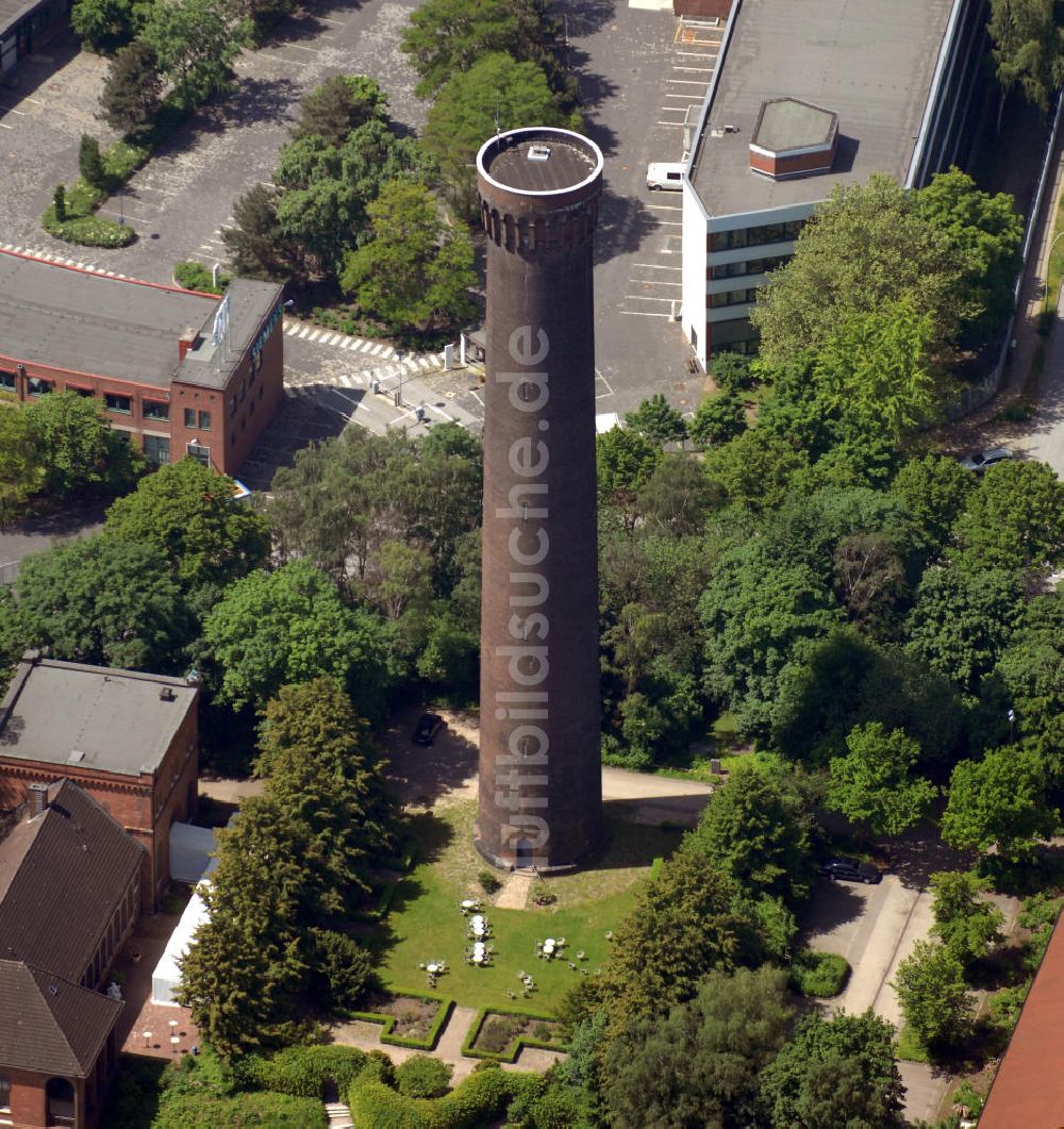 Luftbild Hamburg - Wasserturm von Rothenburgsort in Hamburg-Mitte