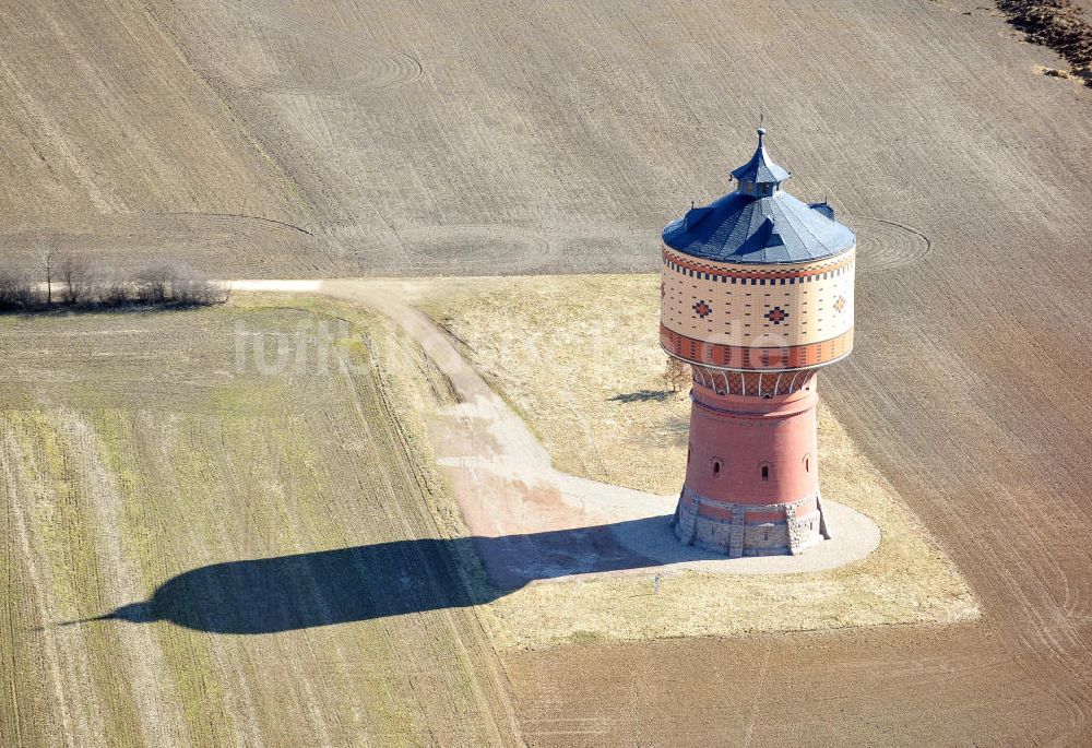 Mittweida von oben - Wasserturm im sächsichen Mittweida