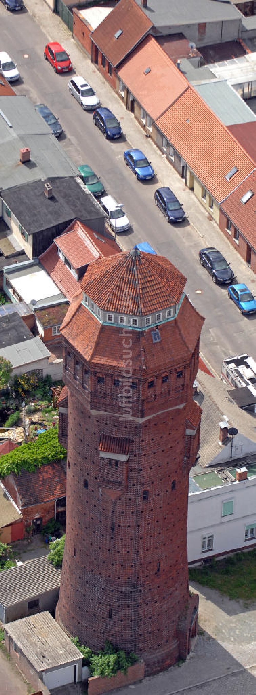 Luftbild Tangermünde - Wasserturm in Tangermünde