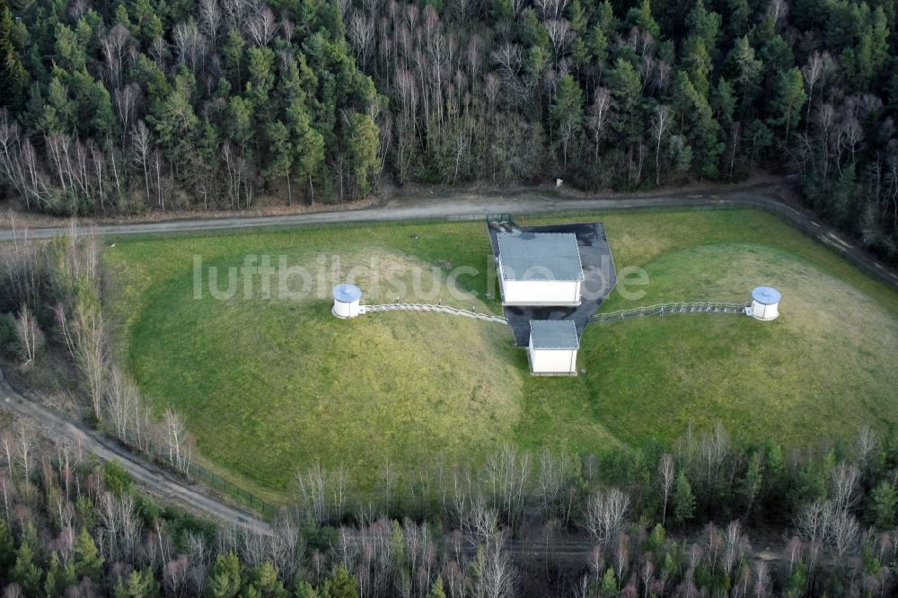 Luftaufnahme Zeulenroda-Triebes - Wasserwerk - Erdspeicher Anlage in Zeulenroda-Triebes im Bundesland Thüringen