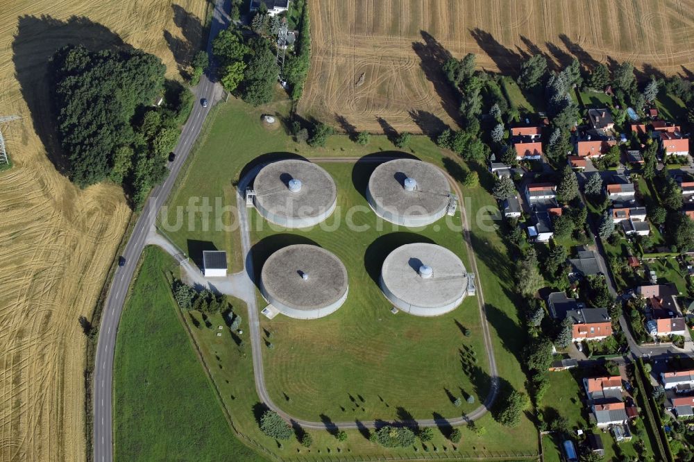 Luftaufnahme Chemnitz - Wasserwerk - Hochspeicher Anlage in Chemnitz im Bundesland Sachsen