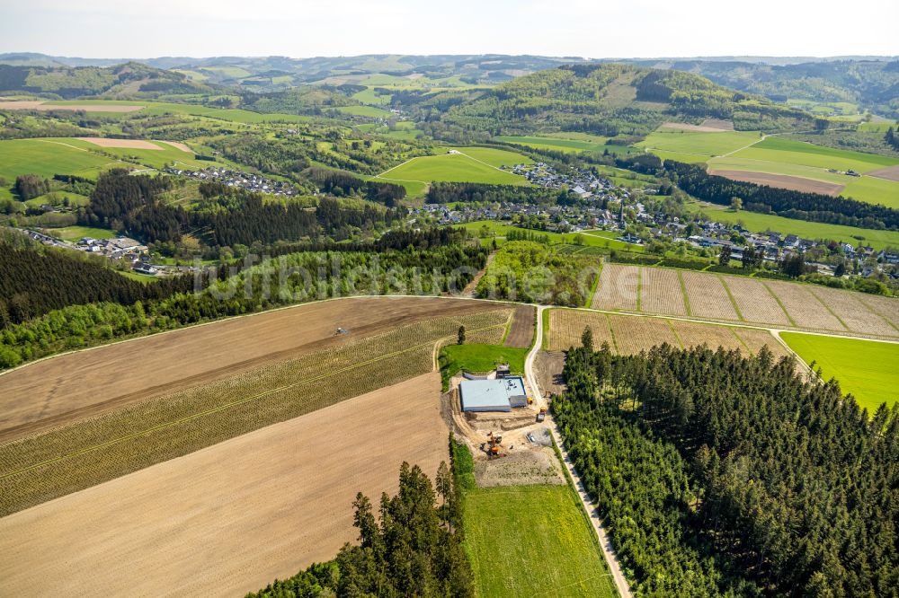 Luftaufnahme Gleidorf - Wasserwerk - Hochspeicher Anlage in Gleidorf im Bundesland Nordrhein-Westfalen, Deutschland