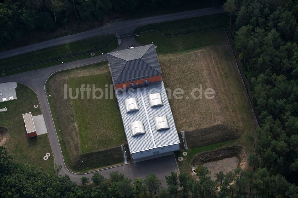 Luftbild Spitzmühle - Wasserwerk - Hochspeicher Anlage in Spitzmühle im Bundesland Brandenburg