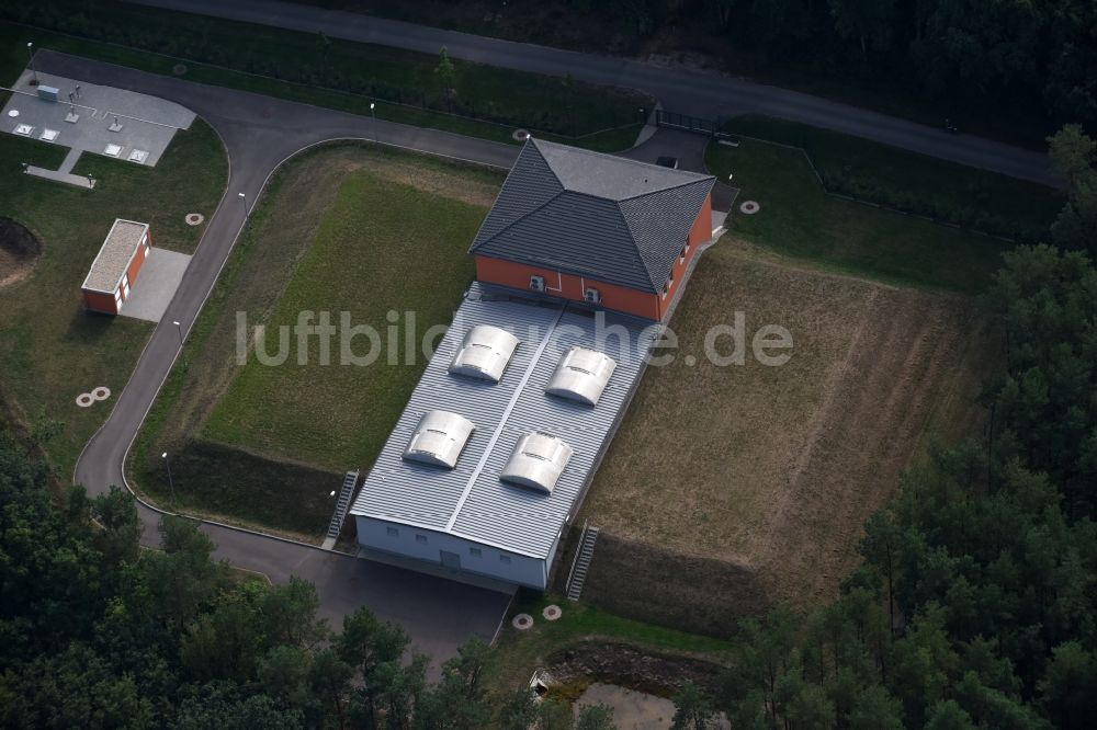 Spitzmühle von oben - Wasserwerk - Hochspeicher Anlage in Spitzmühle im Bundesland Brandenburg