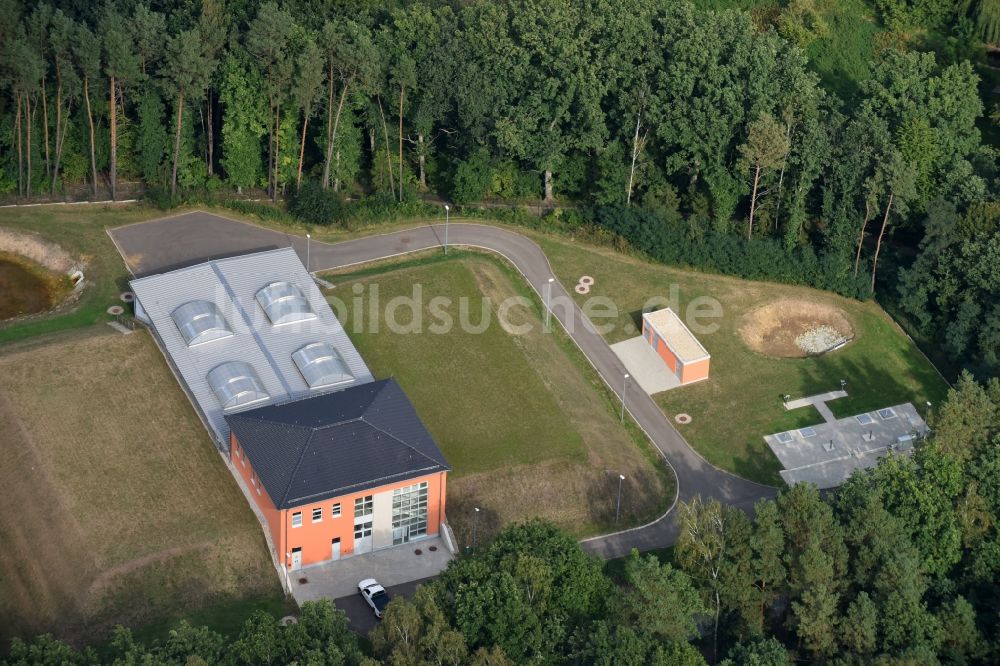 Luftbild Spitzmühle - Wasserwerk - Hochspeicher Anlage in Spitzmühle im Bundesland Brandenburg