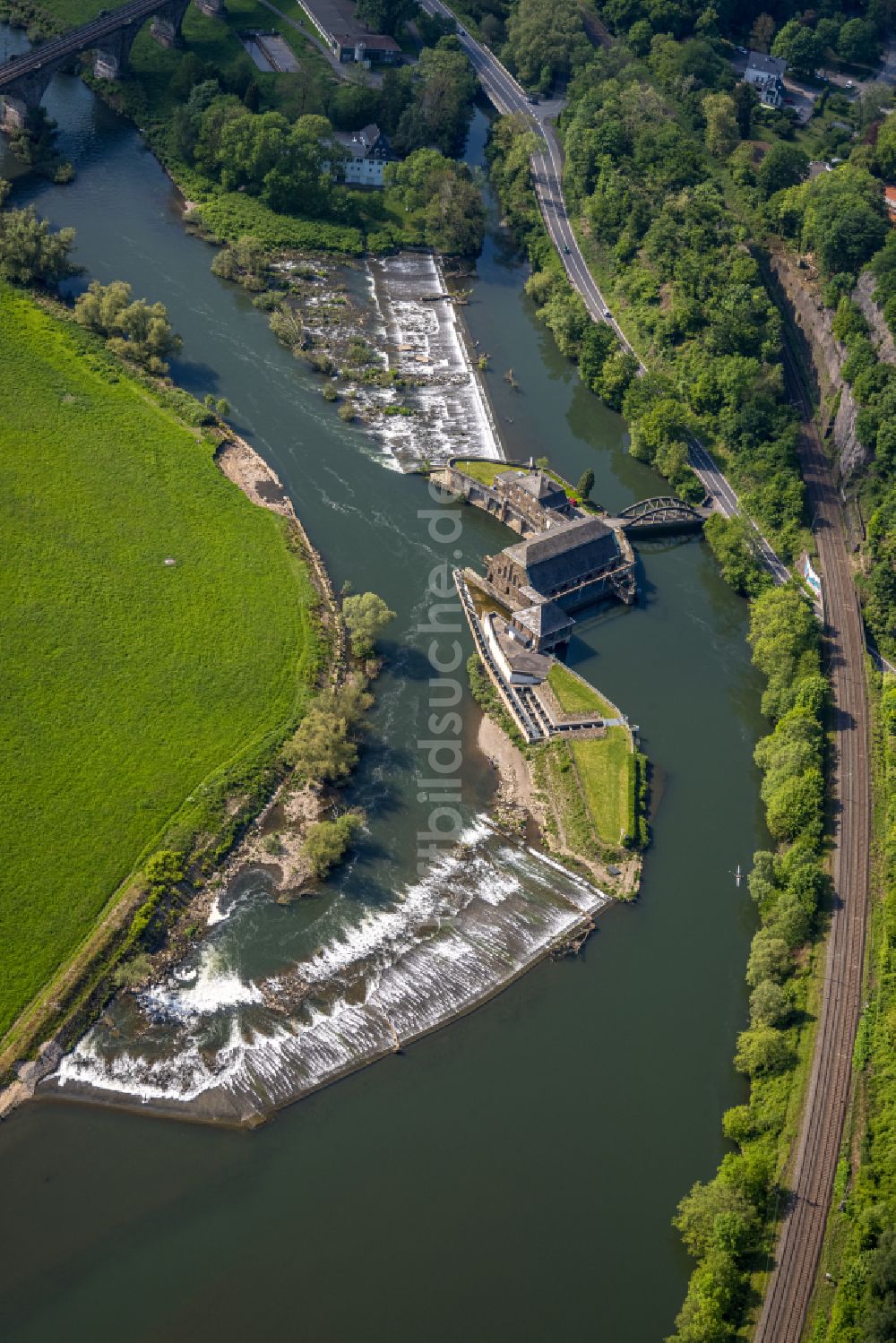 Luftbild Witten - Wasserwerk und Wasserkraftwerk Hohenstein der innogy SE in Witten im Bundesland Nordrhein-Westfalen, Deutschland