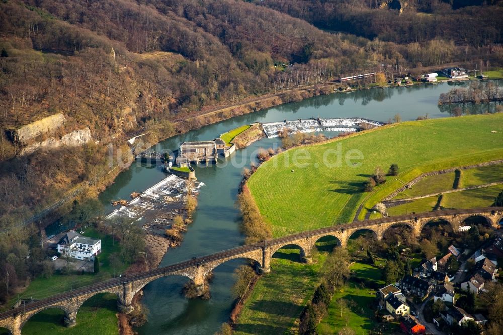 Luftbild Witten - Wasserwerk und Wasserkraftwerk Hohenstein an der Wetterstraße in Witten im Bundesland Nordrhein-Westfalen